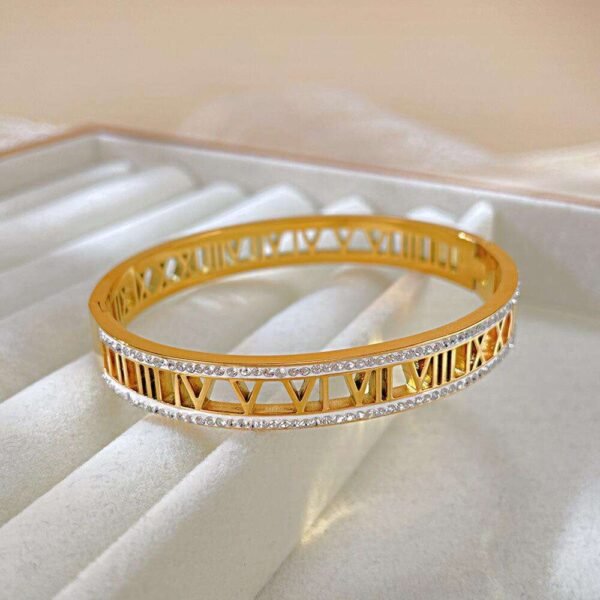 Roman numbers Bracelet Gold/Rose Gold - Image 4