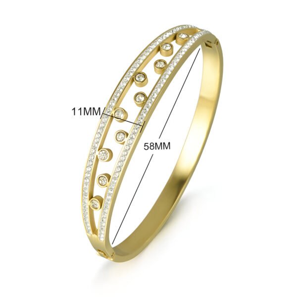 Zircon Dot Lined Bracelet - Image 6