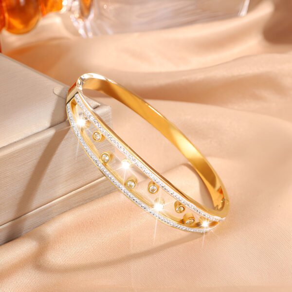 Zircon Dot Lined Bracelet - Image 3
