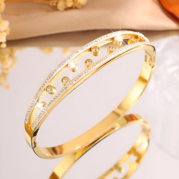 Zircon Dot Lined Bracelet - Image 2