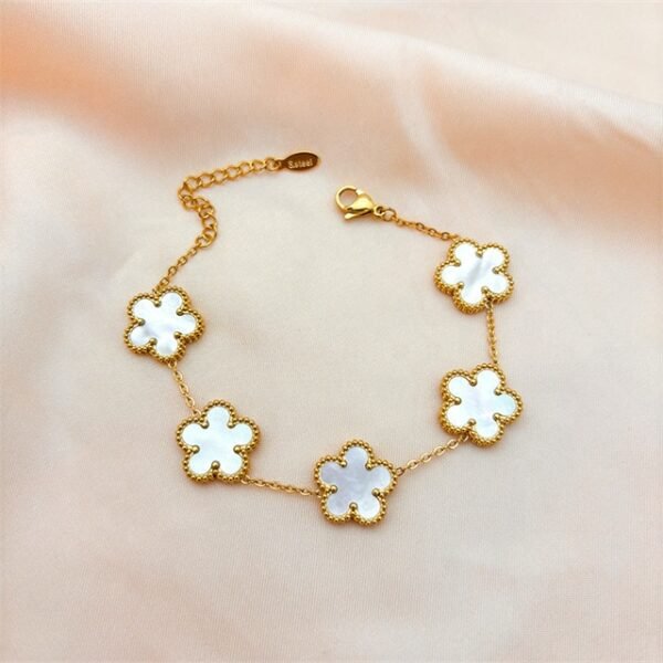 White Clover Chain Bracelet - Image 8
