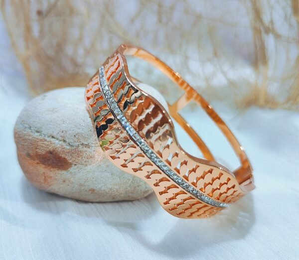 Wavy-Cut Bracelet Gold/Rose Gold - Image 8