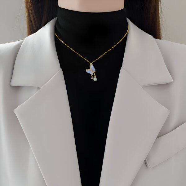 Opal Crystal Butterfly Necklace (Copy) - Image 4