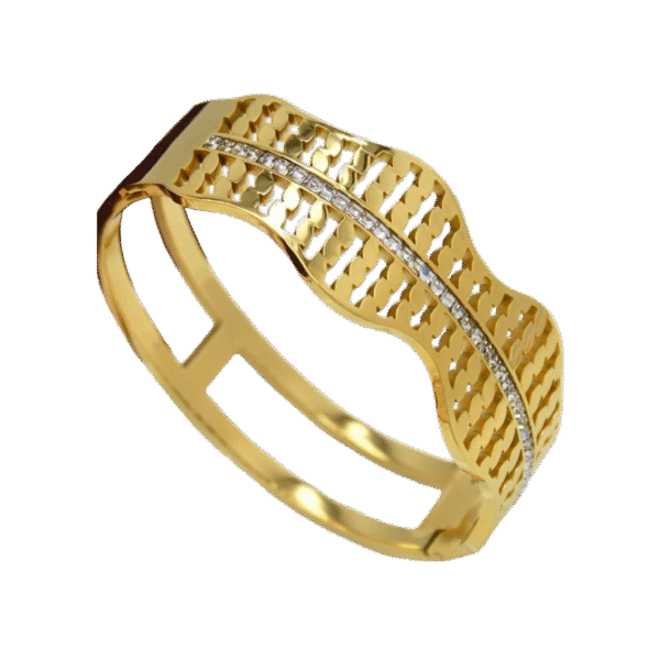 Wavy-Cut Bracelet Gold/Rose Gold
