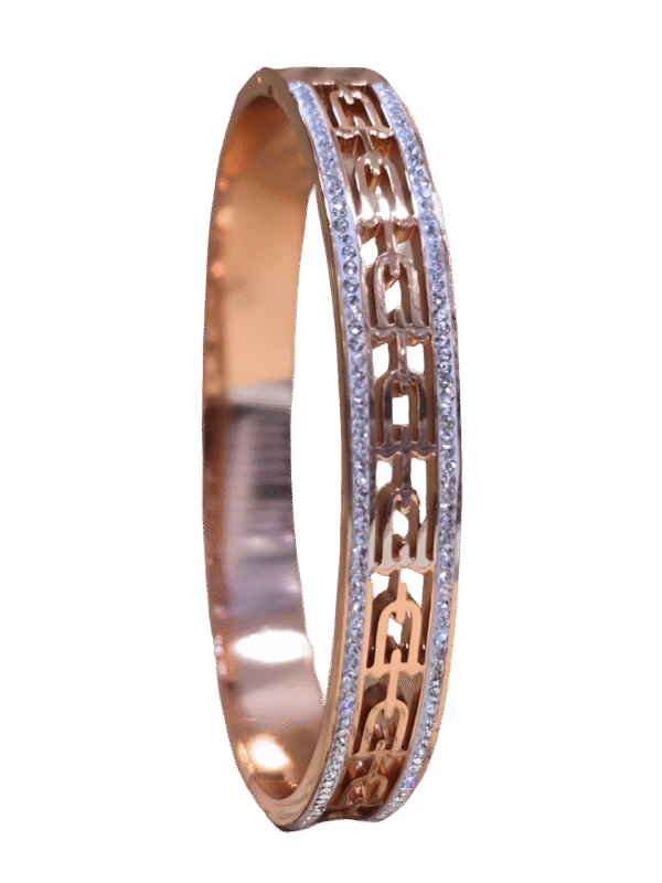 Rose Gold Zircon U shape Design Bracelet - Image 6