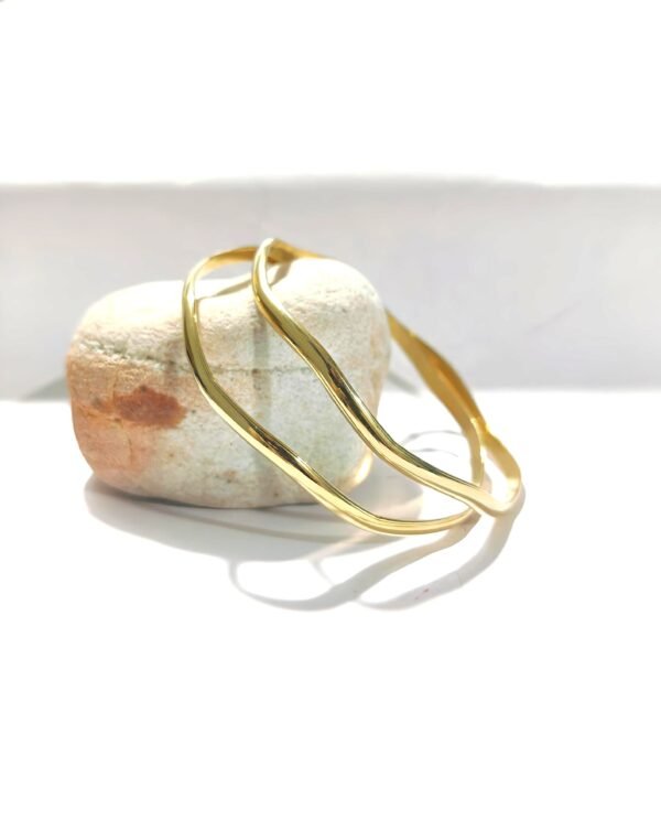 Stainless Steel Bangles for Women – Set of 2 | Size 2.6 (60mm) - Image 3