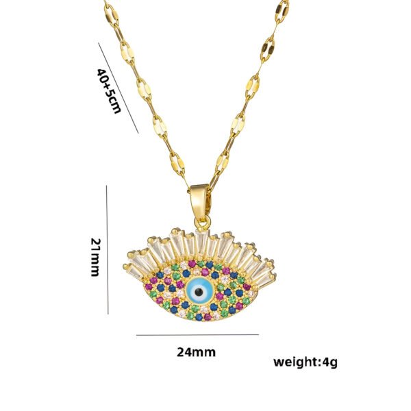 Eye Diamond Pendant Necklace - Image 5