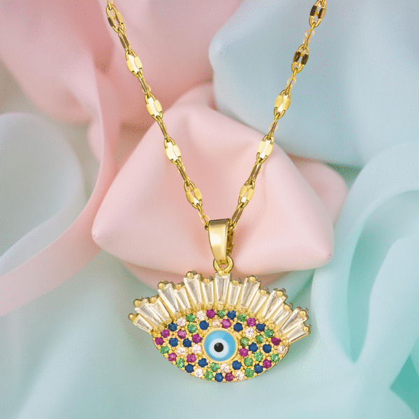 Eye Diamond Pendant Necklace