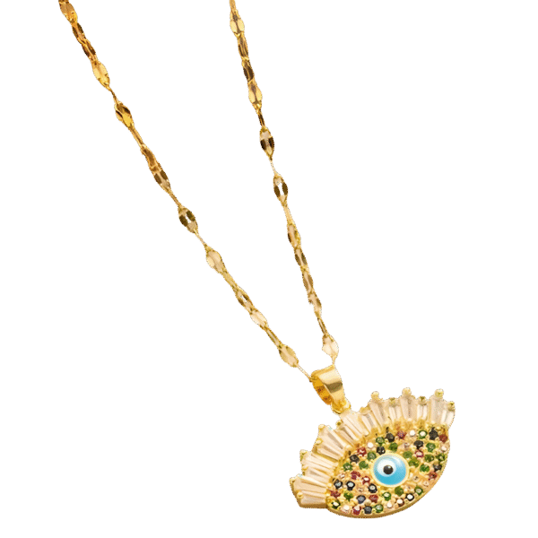 Eye Diamond Pendant Necklace - Image 3