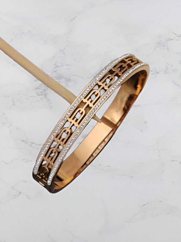 Rose Gold Zircon U shape Design Bracelet