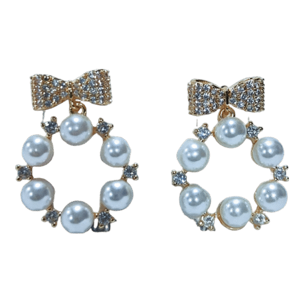 Bow & Pearl Hoop - Image 2