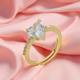 Heart-Cut Zircon Adjustable