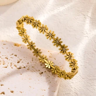 Zircon Daisy Flower Bracelet