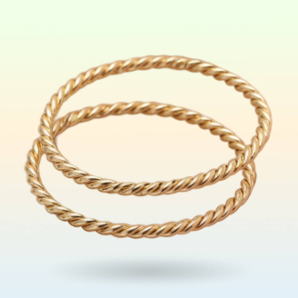 Small Twisted Rope Bangles