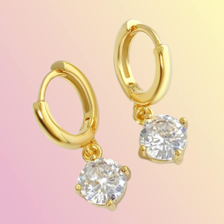 Classic Round CZ Hoop