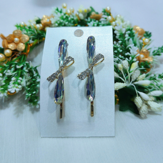 Set of 2 Crystal Bow