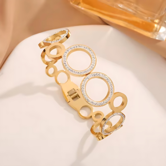 Zircon Crystal Circle | Gold