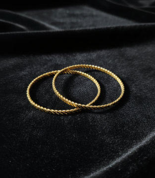 Classic twisted-rope Bangle Set of 2