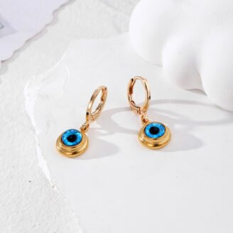 Evil Eye Dangle Hoop